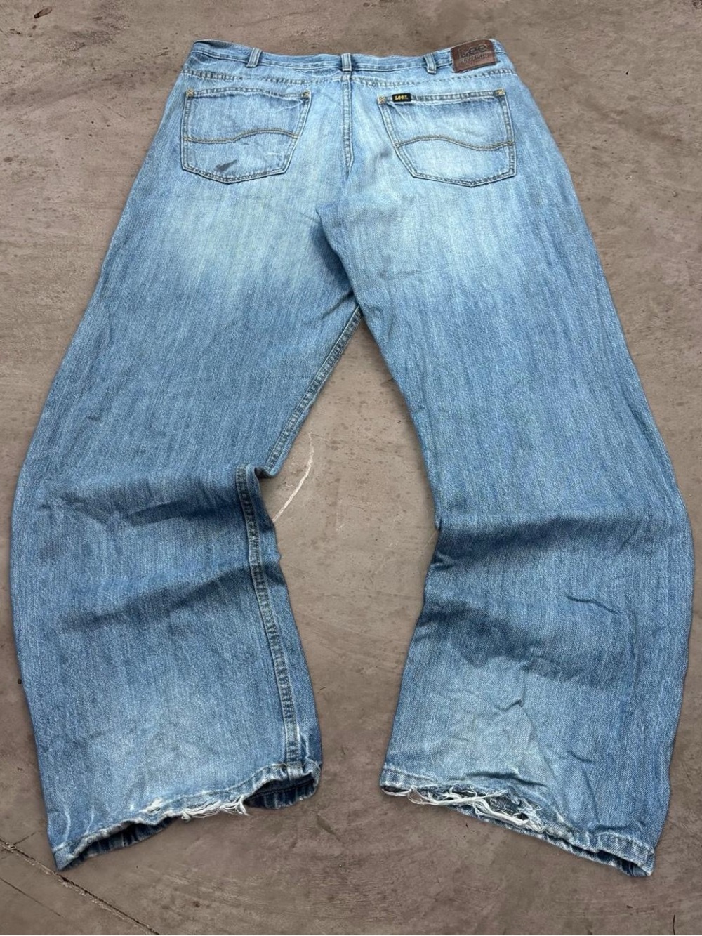 baggy 2000s straight leg lee dungarees jeans
